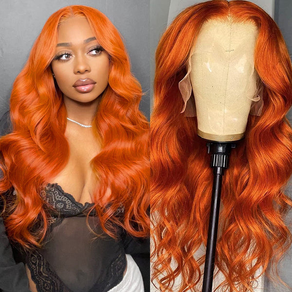 Moonhair 13*4 Lace Full Frontal Ginger Body Wave Human Hair Human Wig